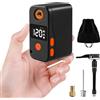 elzle Mini Pompa Elettrica per Bicicletta,120 PSI Portatile Piccola Pompa Per Bicicletta 181g,Display Digitale a LED Pompa per Biciclette con Valvole Presta e Schrader per Biciclette, E-bike, Moto