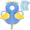 Vicloon Protezione per la Testa del Bambino, Protezione Testa per Neonato, Morbido e Traspirante, Cuscino di Sicurezza Regolabile per Bambini di che Imparano a Gattonare e Camminare, Drago Blu