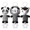 Aolso Giocattoli per Passeggino, Giocattoli A Sonaglio da Appendere, Giocattolo per Bambini Ad Alto Contrasto, Forma Animale, Educativo di Peluche per Neonato, Regalo per Bambini Neonato, Leone