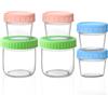 Aolso Set Sei Vasetti Ermetici Conservazione Pappe, 300ml+100ml Vasetti Ermetici Conservazione, Multicolore, Vetro Contenitore, Contenitori Pappa Neonati Per Lavastoviglie Freezer E Microonde