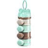 Vicloon Dosatore per Latte in Polvere, Dispenser di Latte in Polvere con 4 Scomparti, Impilabile Contenitore Spuntino e Dosalatte in in Polvere per Viaggio, Cereali, Frutta (Verde)