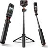 K&F CONCEPT Treppiede magnetico a sgancio rapido, compatibile con Insta360 X5/Ace Pro 2, asta da 26" ad apertura rapida per vlogging, testa a sfera 360°, prolunga, impugnatura da tavolo