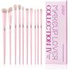 Jessup pennelli occhi Set ombretto 10 pezzi rosa correttore sintetico premium Eyeliner per sfumare pieghe trucco T496