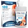Udivita 100 Salviette per Apparecchi Acustici Pulizia e Detersione Udiclean Roll-Up - in Dispenser Richiudibile Salva Umidità - Salviette Formato Maxi e Resistenti Pulizia Cerume Grasso e Sporco