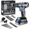 DEKOPRO Kit Trapano a Batteria: DEKOPRO 20V 30 Pezzi Avvitatore a Batteria 40N.m - Con Batterie e Caricabatterie Trapano Avvitatore Per Progetti Domestici, Fai da te