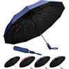 Aolso Ombrello Pieghevole Antivento a 12 Costole, Chiusura Automatica Ombrello Pieghevole, Ombrelli Pieghevole Compatto Anti-Tempesta, UPF>50+ Ombrello da Sole,Anti UV(Blu)