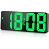 flintronic Sveglia Digitale da Comodino, Sveglia da Comodino, con Temperatura, Svegli Digitale da Comodin con Snooze, Suoni e Luminosità Regolabile, USB e Alimentato a Batteria