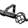 Deconovo Bastone per Tende Estensibile in Metallo Nero, 76-212 cm - Asta per Tende con Staffe Stabile Ø16/19 mm, Supporta fino a 10 kg, Ideale per Finestre, Balconi e Interni