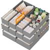 XIVIRACK Set di 20 Organizer Cassetti, Organizzatore per Armadio, Scatole di Stoccaggio Pieghevoli in TNT, per Calze,Biancherie, Reggiseni, Cravatte, Sciarpe, Grigio