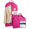 Bruce.® Borsa Porta Abiti da Viaggio 100 x 60cm, Custodia Abiti con Cerniera Antitarme, Copriabiti da Armadio Antipolvere 120 GSM, Porta Abito da Viaggio Uomo e Donna - Fucsia