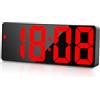 flintronic Sveglia Digitale da Comodino, Sveglia da Comodino, con Temperatura, Svegli Digitale da Comodin con Snooze, Suoni e Luminosità Regolabile, USB e Alimentato a Batteria
