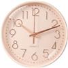Aolso Orologio da Parete Silenzioso Senza ticchettio, Orologio da Parete Rotondo Alimentato a Batteria, Design Moderno Decorativo al Quarzo per Interni, Cucina, Ufficio (Rosa, 8 Pollici)