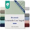 Dreamzie Lenzuolo con Angoli una Piazza e Mezza 135 x 190 cm - Angoli da 35 cm per Materassi Spessi - 100% Microfibra - Verde Chiaro, Certificato senza Prodotti Chimici (Oeko-TEX)