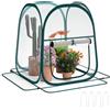 Outsunny Mini Serra da Giardino Pop Up con Borsa di Trasporto, Serra Portatile e Pieghevole con Copertura in Plastica e Finestra Avvolgibile, 70x70x80 cm, Trasparente