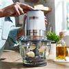 Kenwood CHP62.400SI Tritatutto Easy Chop+, 4 lame Ciotola vetro 0.6L