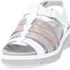 Sabatini Sandali in pelle con fascette multicolor e zeppa 3,5cm