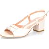 Soffice Sogno Sandali in pelle con decorazione e tacco 6,5 cm