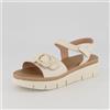 Soffice Sogno Sandali in pelle con cinturino e zeppa 4,5 cm