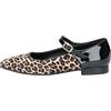 Le Serpentini Ballerine lepoardate con cinturino tacco 2,5cm