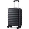 Rock Luggage Trolley Berlin Small scocca con trama in rilievo