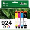 KINGJET 924 cartucce d'inchiostro compatibili con cartucce 924 multipack per OfficeJet Pro 8120 OfficeJet Pro 8122e 8124e 8125e 8134e 8135e 8132e All-in-One (senza chip)