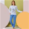 GRANCHIO Pigiama Lungo Ragazza 11-16a GRANCHIO Cod. GP7133 - azzurro