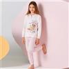 GRANCHIO Pigiama Lungo Bimba 3-10a GRANCHIO Cod. GP7126 - rosa
