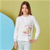 GRANCHIO Pigiama Lungo Bimba 3-10a GRANCHIO Cod. GP7126 - bianco