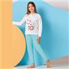 GRANCHIO Pigiama Lungo Bimba 3-10a GRANCHIO Cod. GP7127 - bianco