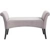 Kare Design panca imbottita Motley, grigio, 61x40x108cm, altezza seduta 48cm, velluto, legno massello, stanza da letto, soggiorno, cabina armadio, corridoio, stile shabby chic/romantico