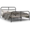 vidaXL Struttura letto con testiera e pediera in metallo nero 150x200 cm