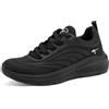 Tamaris Comfort Sneaker da donna basse Sportive Vegan, Nero (Black Glitter), 37 EU