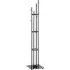HAKU Appendiabiti antracite, nero, Metallo, vetro di sicurezza 8 mm - Dim. L 35 cm x A 183 cm x P 35 cm, Stile Moderno