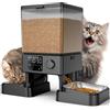 oneisall Distributore Automatico Cibo Gatti 5L 2 Mangiatoia Automatica One Button per Cani, con Ciotola in Acciaio Inox, Registratore Vocale