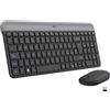 Logitech MK470 Kit Mouse e Tastiera Wireless per Windows, Ricevitore USB 2.4 GHz, ?Sottile, Compatto, Silenzioso, Batteria Lunga Durata, PC/Laptop, Layout Italiano QWERTY, Grigio (920-009196) - 920-009196