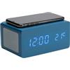 PIÙ FORTY Sveglia Con Ricarica Smartphone E Speaker Blu