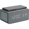 PIÙ FORTY Sveglia Con Ricarica Smatphone E Speaker Grigio
