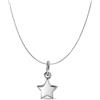 gioiellitaly Ciondolo stella bombata in argento 925 Rodiato con catenina veneziana argento 925 lunghezza 45 cm gioiello ragazza donna elegante