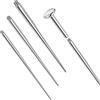 PunkTracker 14g/16g/18g ASTM F136 Punzone di Inserzione Affusolata in Titanio per Piercing con Filettatura Interna per Trago/Elica/Labbro/Naso/Piercing Gioielli in Cartilagine Orecchini Labret Spilli per Naso