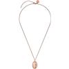 Purelei Spirito catena - impermeabile e regolabile | catena in acciaio inox con ciondolo ovale | placcatura in oro 14 K/18 carati | simbolo di protezione, resistenza e tranquillità interna