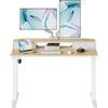 HUANUO 120 x 60 cm Scrivania con Cassetti, Supporto a Morsetto a C, Scrivania Regolabile in Altezza, Scrivania Stand Up per Ufficio Domestico con 4 Altezza