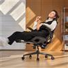 SIHOO B100 Pro Sedia Ergonomica da Ufficio con Poggiapiedi, Sedia da Scrivania Supporto Lombare 4D, Sedia per Computer Poggiatesta 3D, Braccioli Pieghevoli 4D, Reclinazione 90-135°, Nero