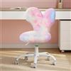 WOLTU Sedia per Bambini a Forma di Coniglio, Rosa Multicolore | Sedia da Scrivania con Ruote, Girevole a 360°, Altezza Regolabile, Schienale Avvolgente, per Cameretta
