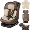 LIONELO AART I-SIZE Seggiolino Auto per Bambini 40-150 cm, Montaggio con Cinture di Sicurezza, Poggiatesta e Schienale Regolabili, Inserto Riduttore e Linguinale, Norma R129 i-Size
