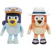 Bluey Peluche degli amici, esclusivi 2 pezzi, tra cui il capitano e il bingo festivo, morbido peluche dettagliato, altezza 16-23 cm