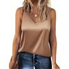 Zeagoo Canotta da Donna in Raso Senza Maniche Capo Basic Estivo Casual con Scollo a V Colore: Rosa. XXL