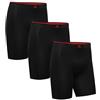 DANISH ENDURANCE Boxer Uomo Lunghi in bambù Ultra Morbido, Mutande Boxer a Pantaloncino in Bamboo, 3 o 6 Paia Nero XL