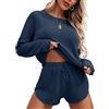 Ekouaer Pigiama Donna Cotone Pigiama da Donna Set da Donna Manica Lunga con Pantaloni