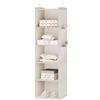 YOUDENOVA - Organizzatore per armadio, da appendere, 6 ripiani, colore: beige