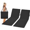 UDPATIO Set di 2 Tappetino da Spiaggia Pieghevole con Schienale Regolabile, Lettino da Spiaggia Reclinabile Leggero con Tasca, Sdraio da Campeggio Portatile per Giardino e Terrazza - Nero